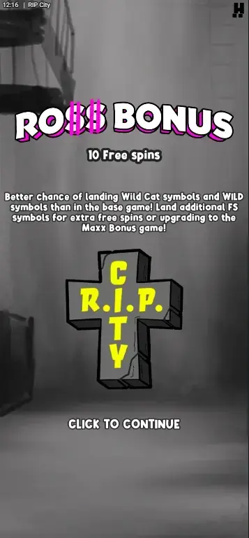 Λειτουργία free spins Ro$$ Bonus του RIP City Hacksaw Gaming με ενισχυμένη συχνότητα Wild Cat